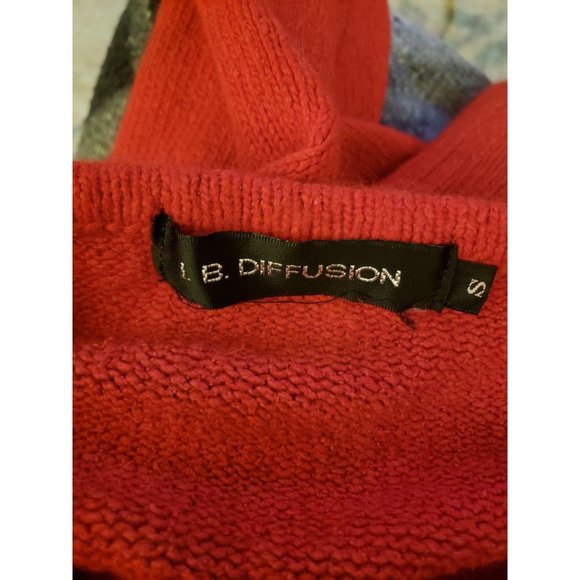 80s Red with Black Lace Sweater - Picture 5 of 5